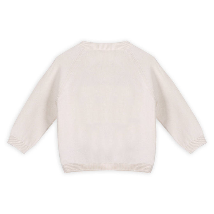 Organic Dino Jacquard Baby Knit Pullover | Natural - Echo Market