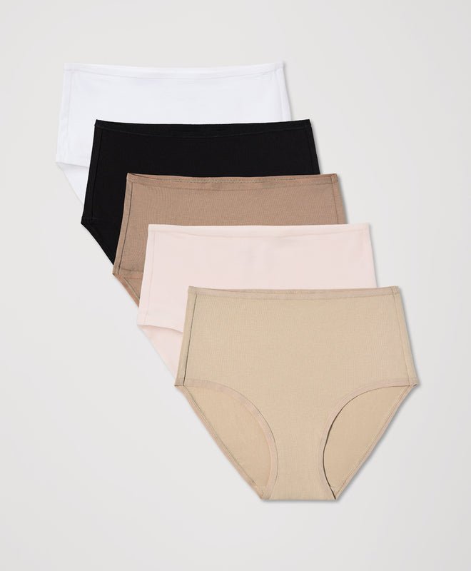 Organic Everyday High Rise Brief 5 - Pack | Core Edit - Echo Market