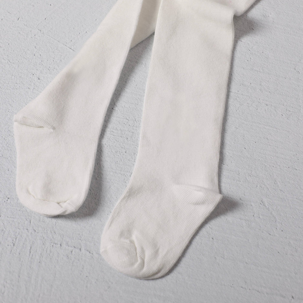 Organic Fine Knit Basic Baby Girl Tights - Echo Market