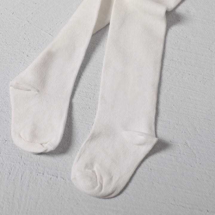 Organic Fine Knit Basic Baby Girl Tights - Echo Market