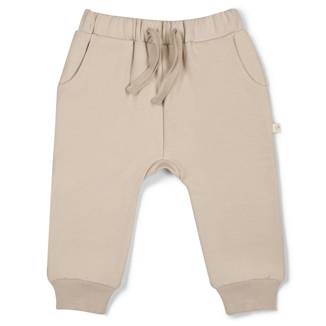 Organic Fleece Jogger Pants | Oat - Echo Market