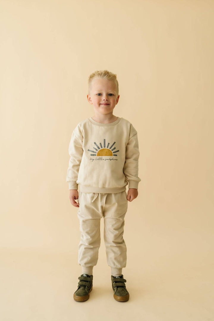 Organic Fleece Jogger Pants | Oat - Echo Market