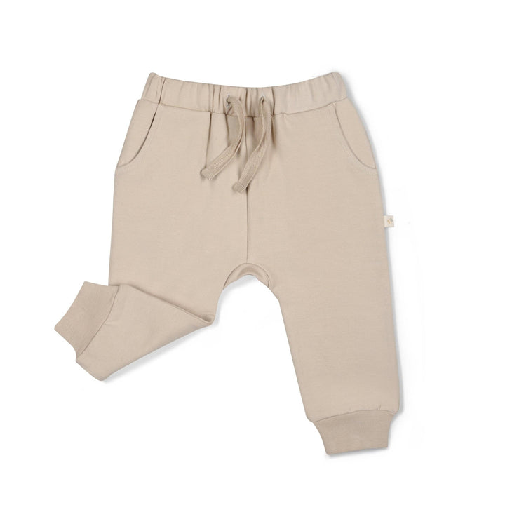 Organic Fleece Jogger Pants | Oat - Echo Market