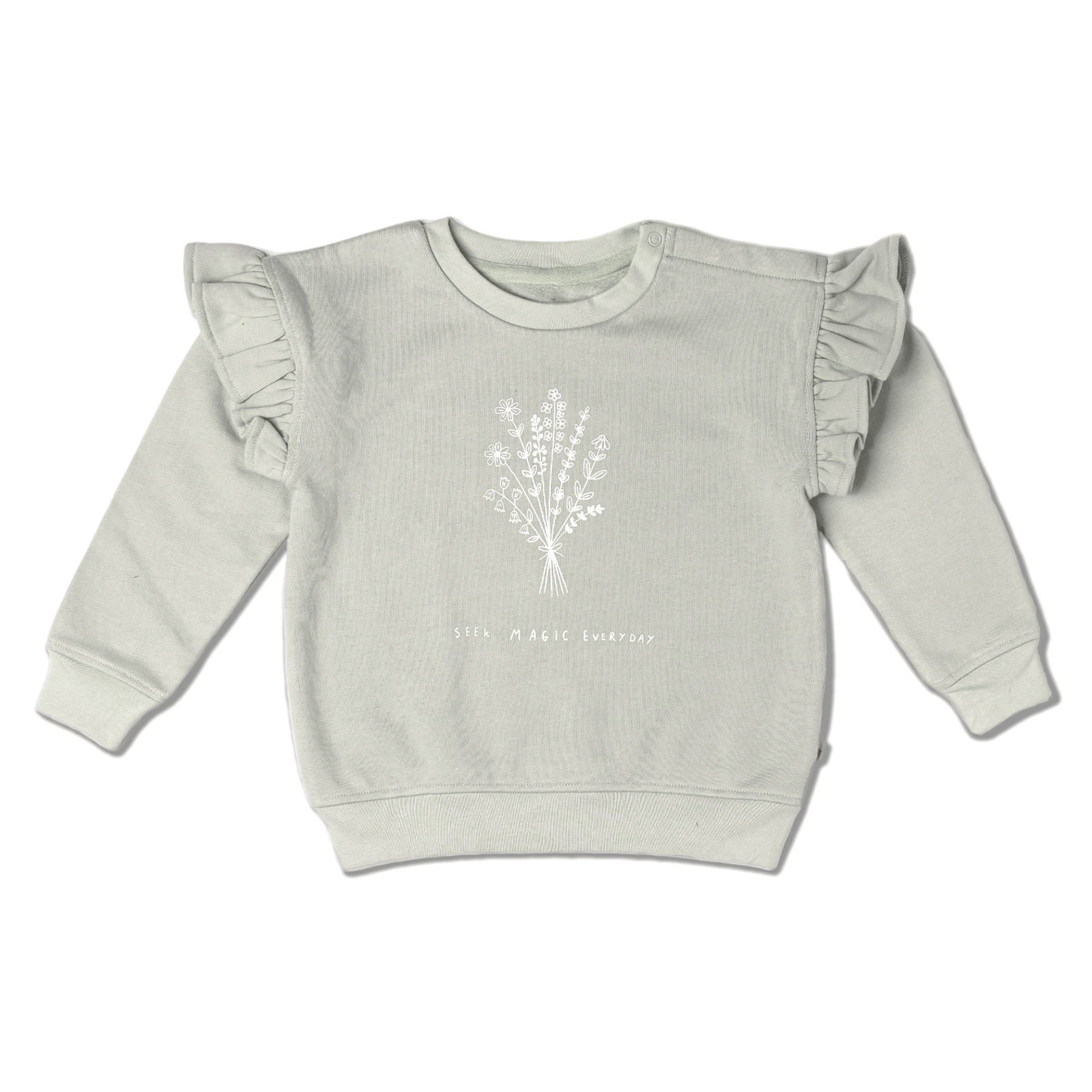 Organic Fleece Ruffle Sleeve Sweatshirt | Magic - Echo Market