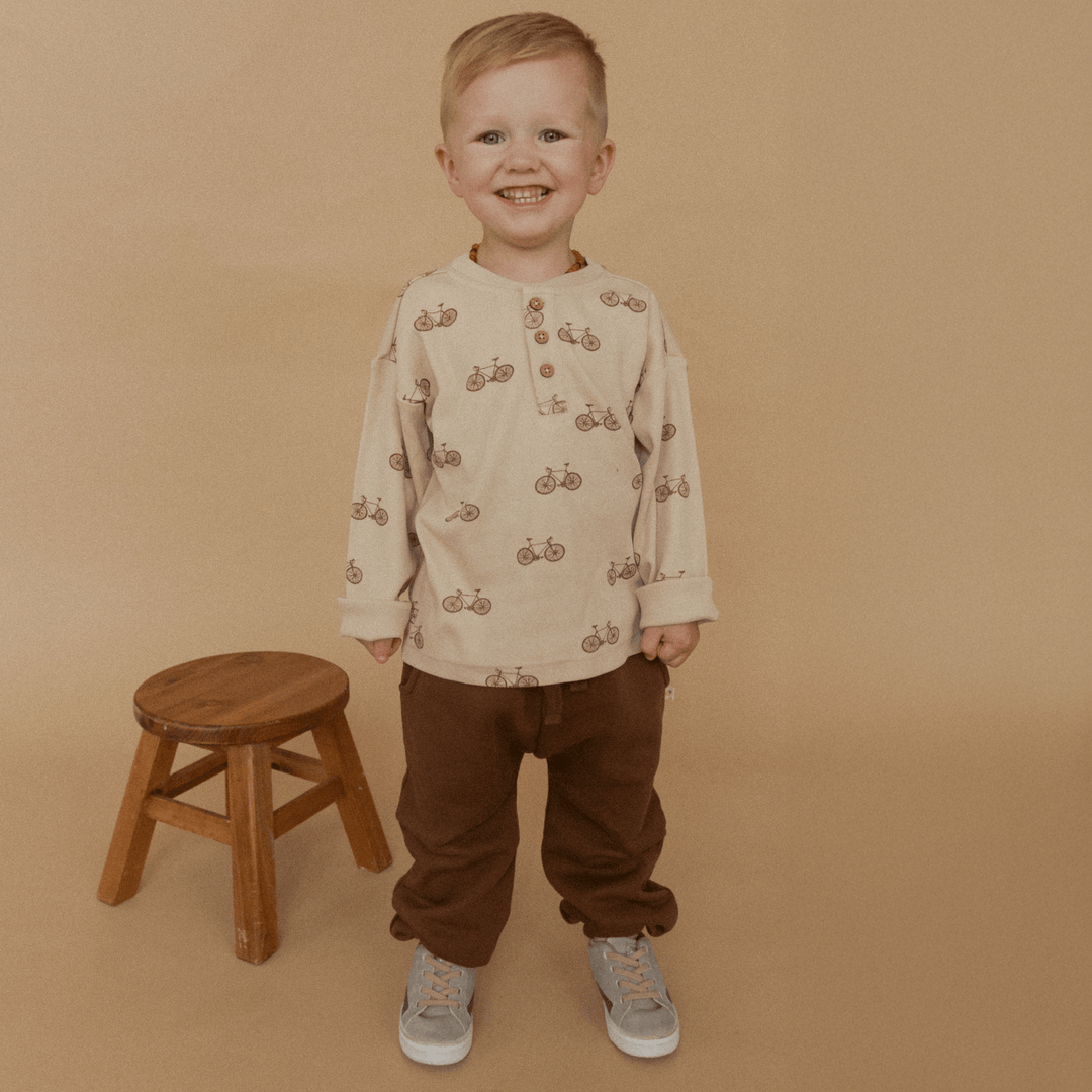 Organic Henley Tee | Bicycle - Echo Market