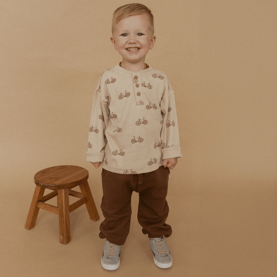 Organic Henley Tee | Bicycle - Echo Market