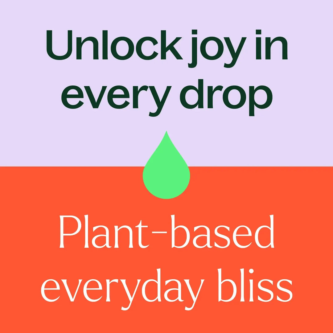 Motivational quote with a green droplet icon on a two-tone background