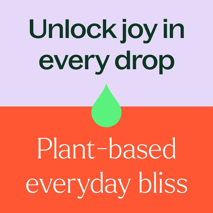 Motivational quote with a green droplet icon on a two-tone background