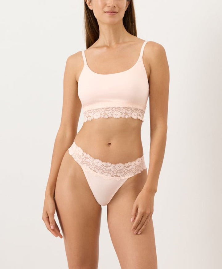 Organic Lace Waist Thong 3 - Pack | Nearly Bare - Echo Market