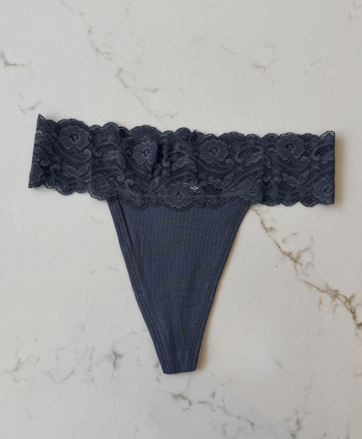 Organic Lace Waist Thong - Echo Market