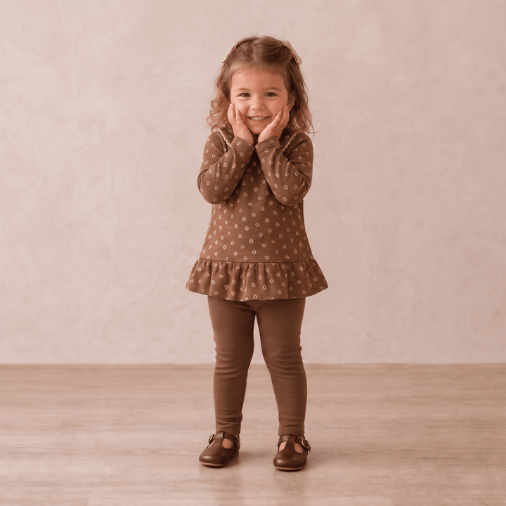 Organic Legging Set of 2 | Chestnut Bloom + Brown - Echo Market