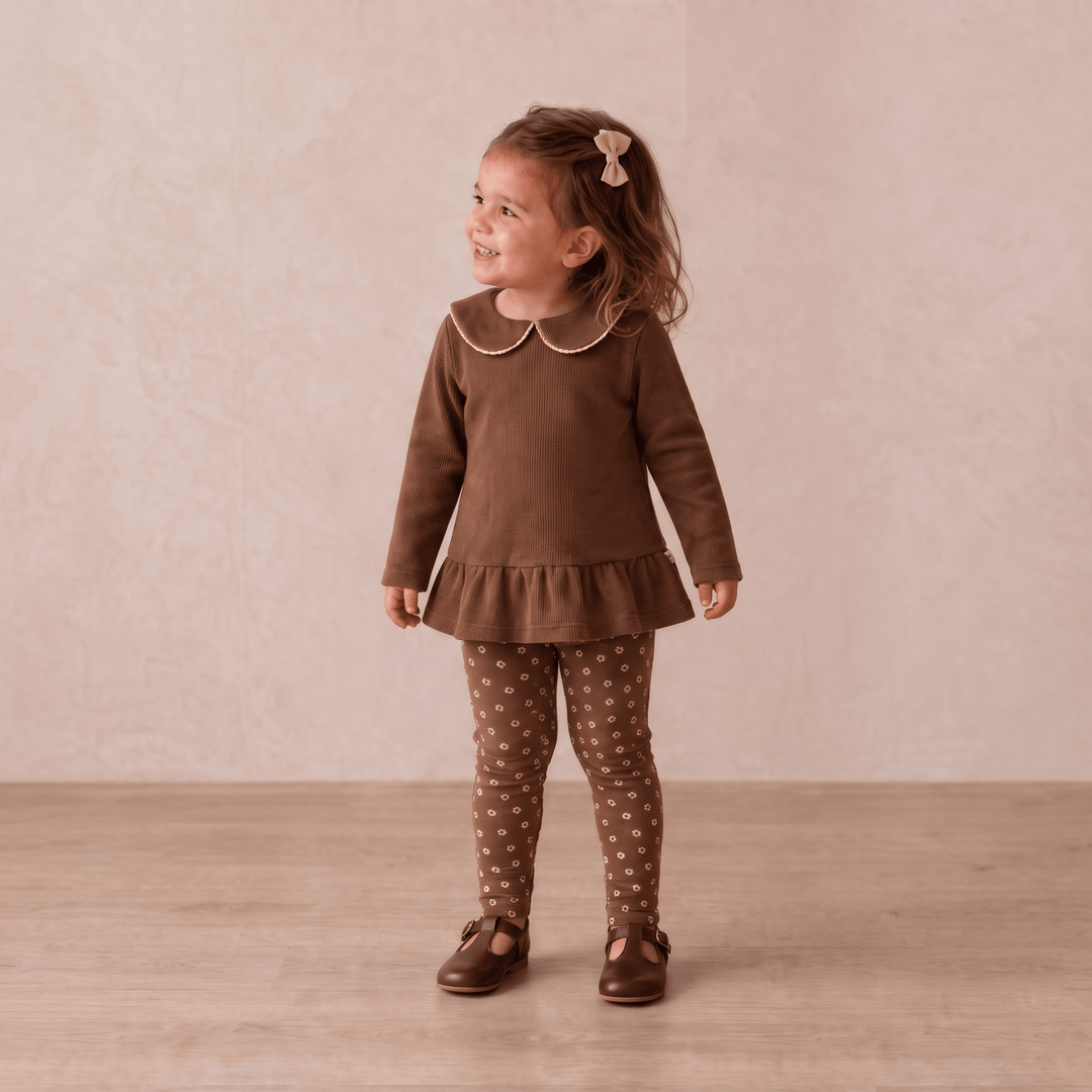 Organic Legging Set of 2 | Chestnut Bloom + Brown - Echo Market