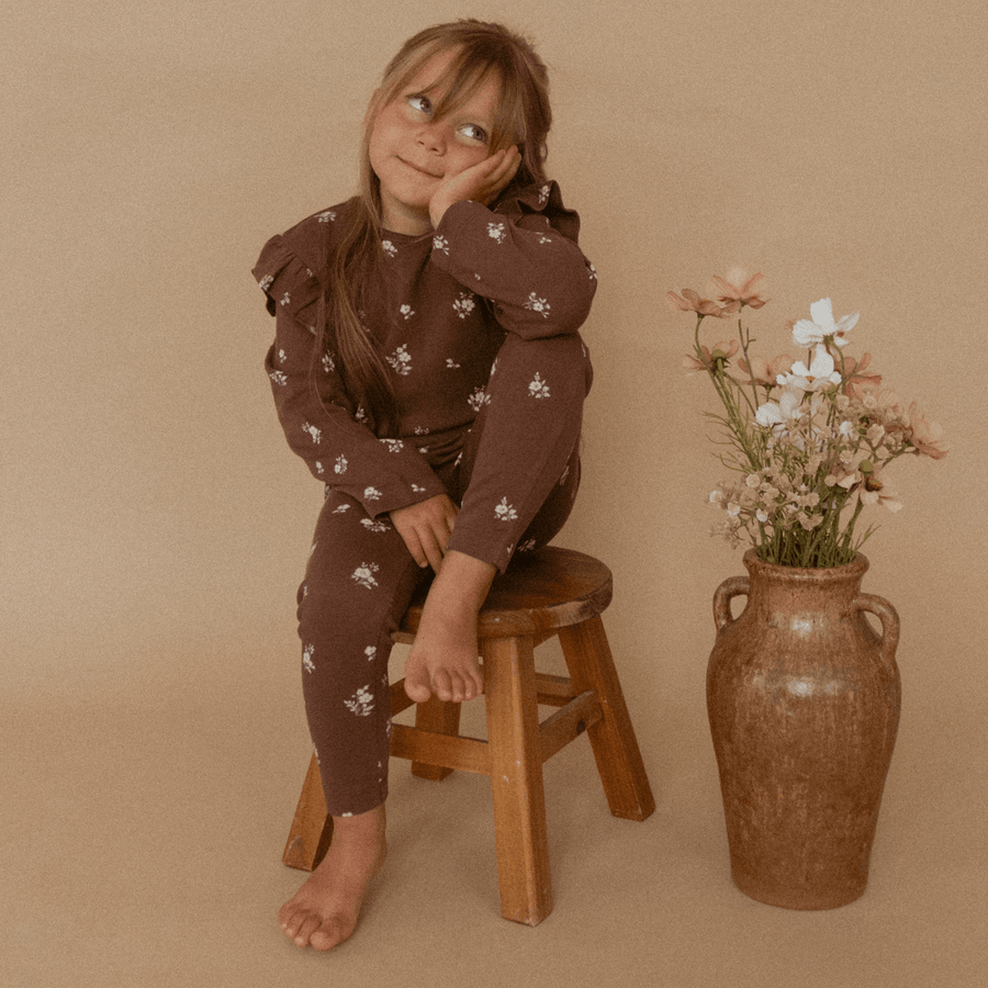 Organic Leggings | Birch + Dark Brown - Echo Market