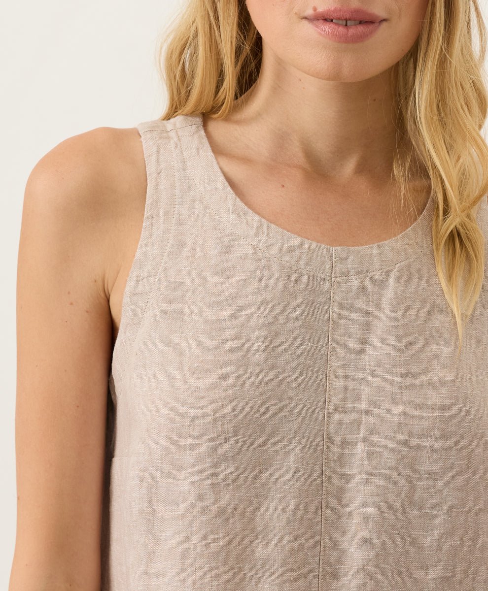 Organic Linen Easy Tank Dress - Echo Market