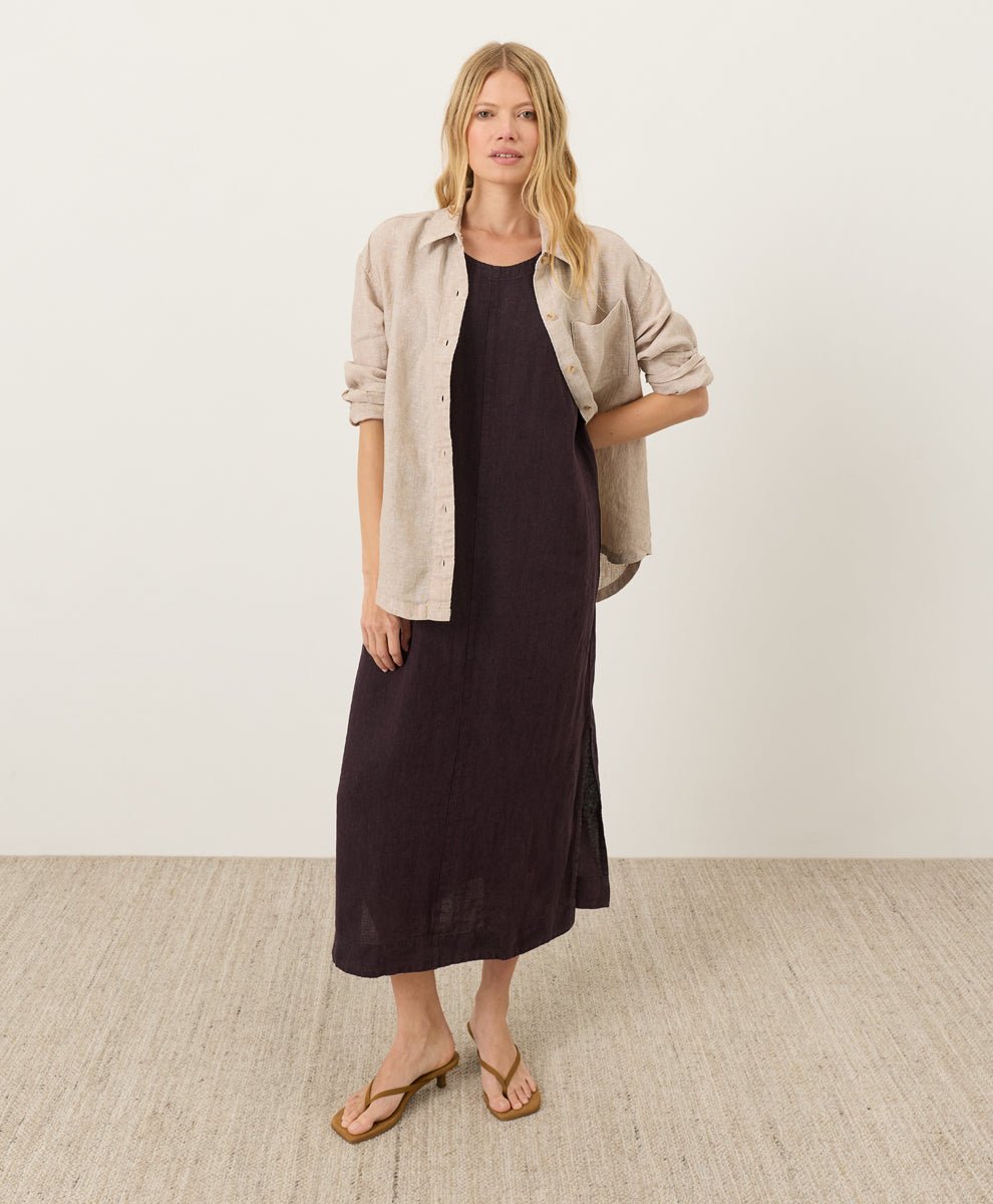 Organic Linen Easy Tank Dress - Echo Market