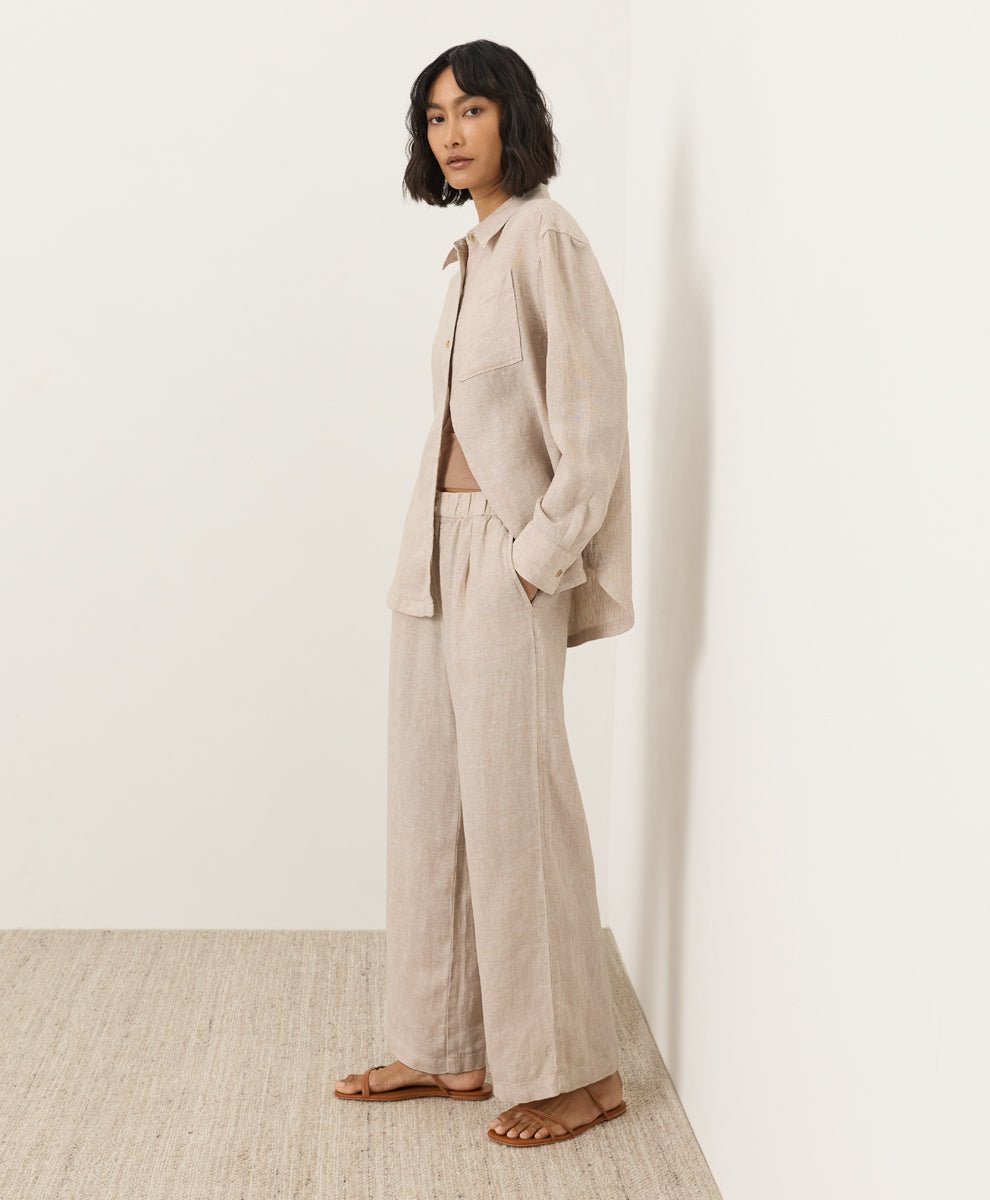Organic Linen Easy Trouser Pant - Echo Market
