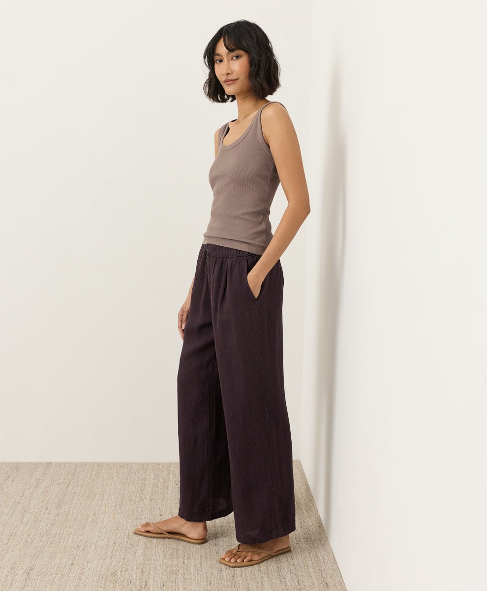 Organic Linen Easy Trouser Pant - Echo Market