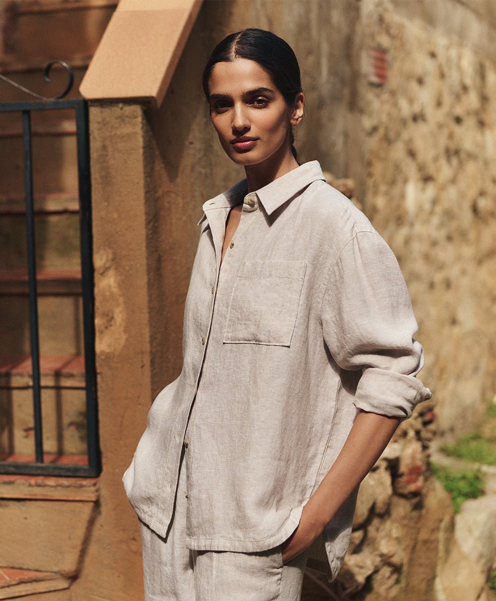 Organic Linen Relaxed Shirt - Echo Market