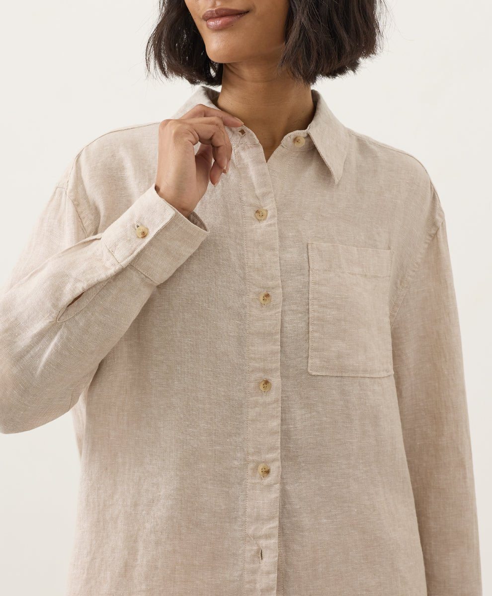 Organic Linen Relaxed Shirt - Echo Market