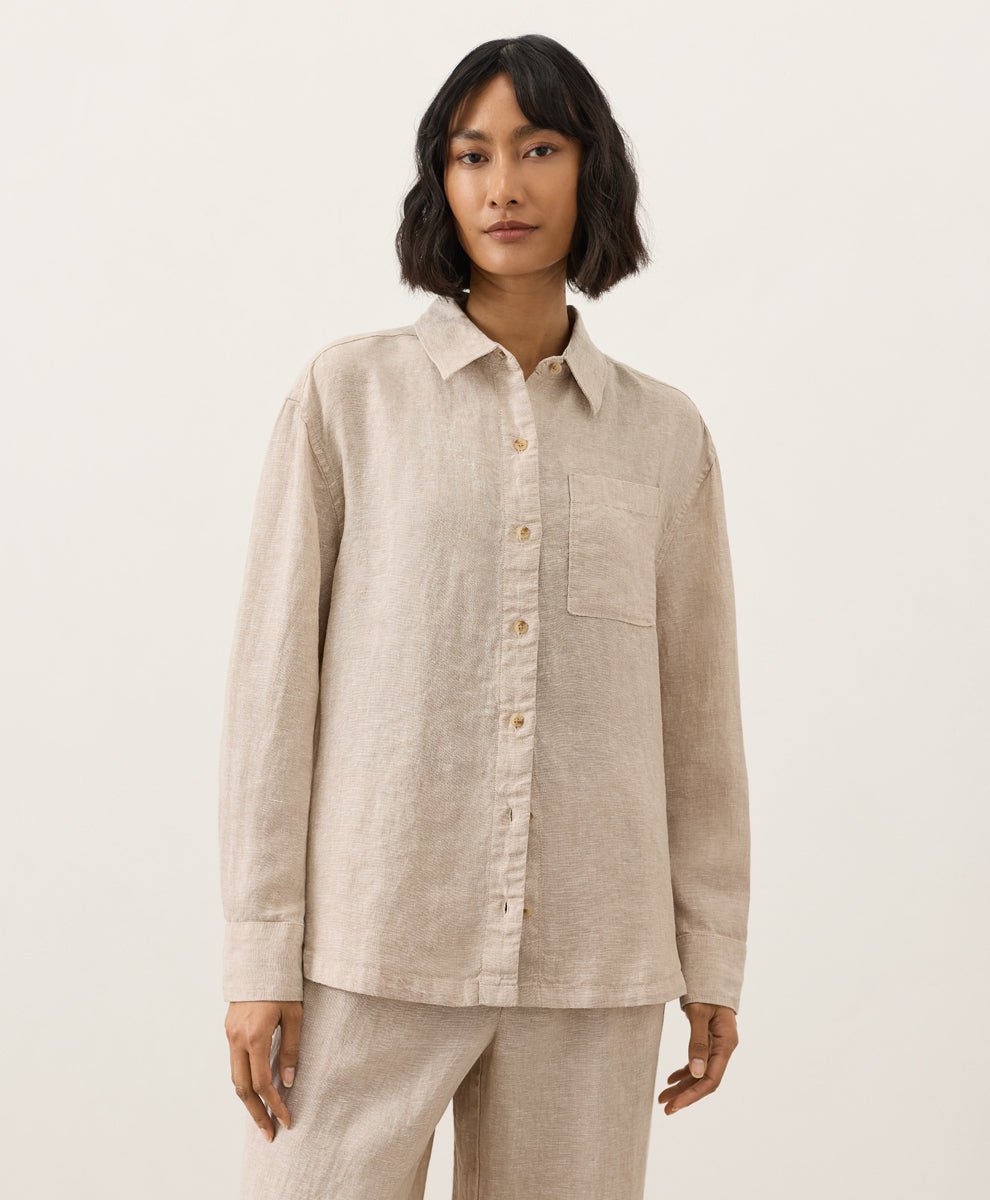 Organic Linen Relaxed Shirt - Echo Market