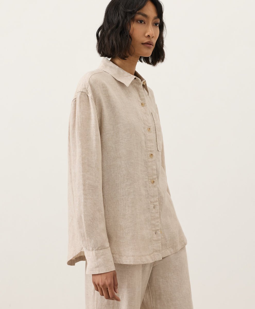 Organic Linen Relaxed Shirt - Echo Market