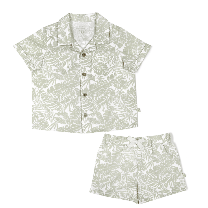 Organic Linen Shirt and Shorts Sets - Echo Market