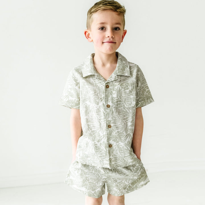 Organic Linen Shirt and Shorts Sets - Echo Market