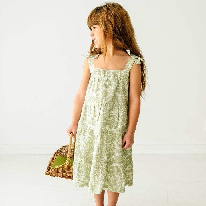 Organic Linen Tiered Dress - Echo Market