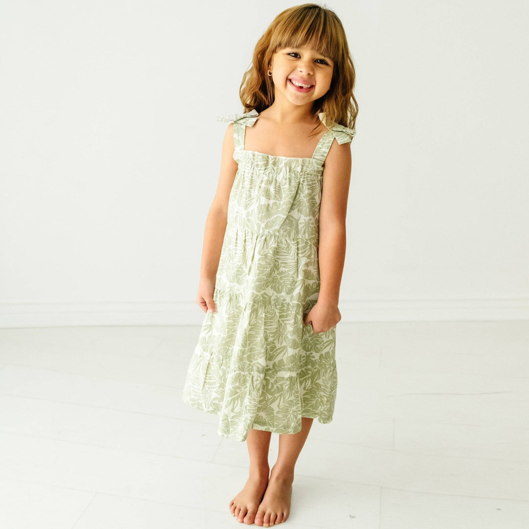 Organic Linen Tiered Dress - Echo Market