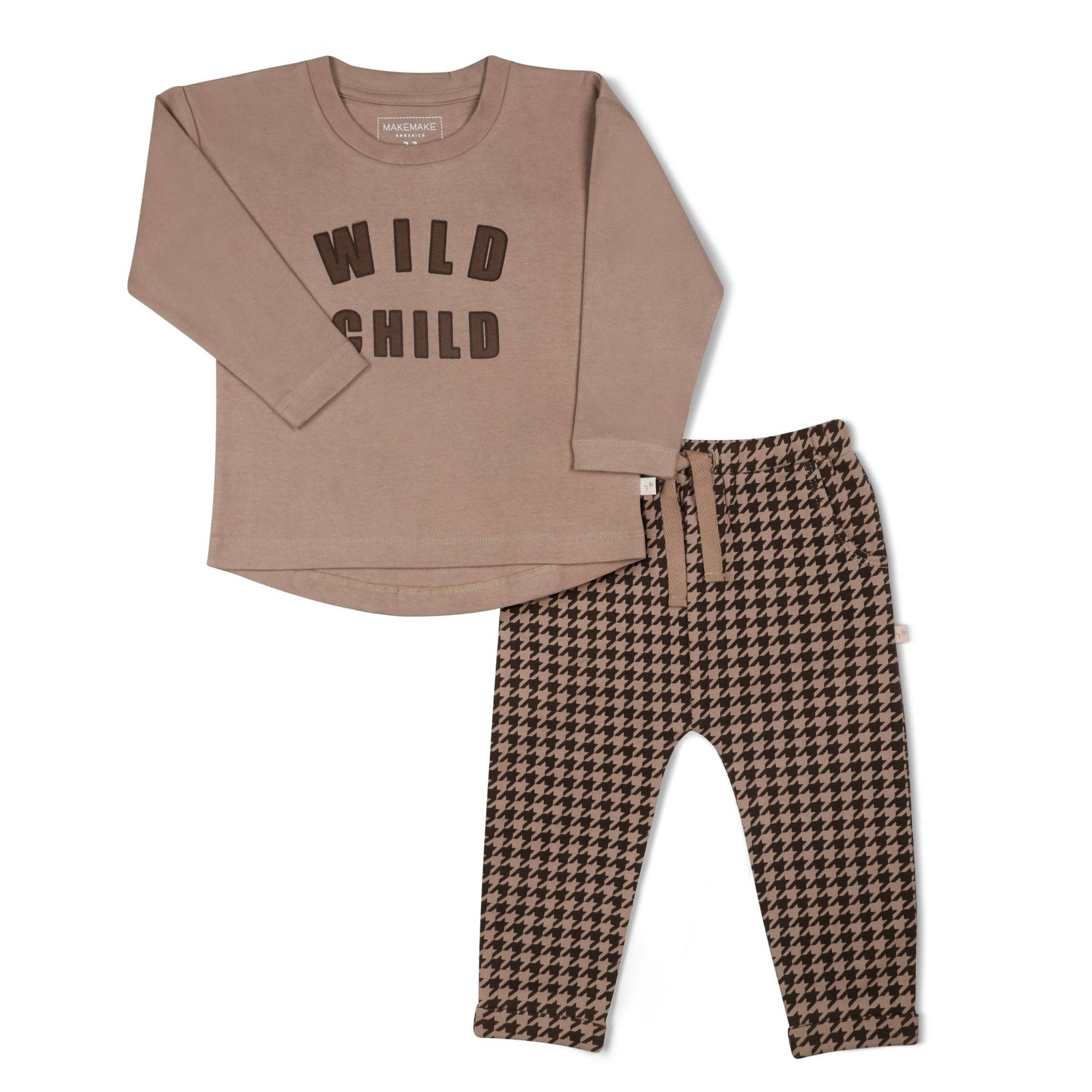 Organic Long Sleeve Tee & Pant Set | Wild Child Tee - Echo Market