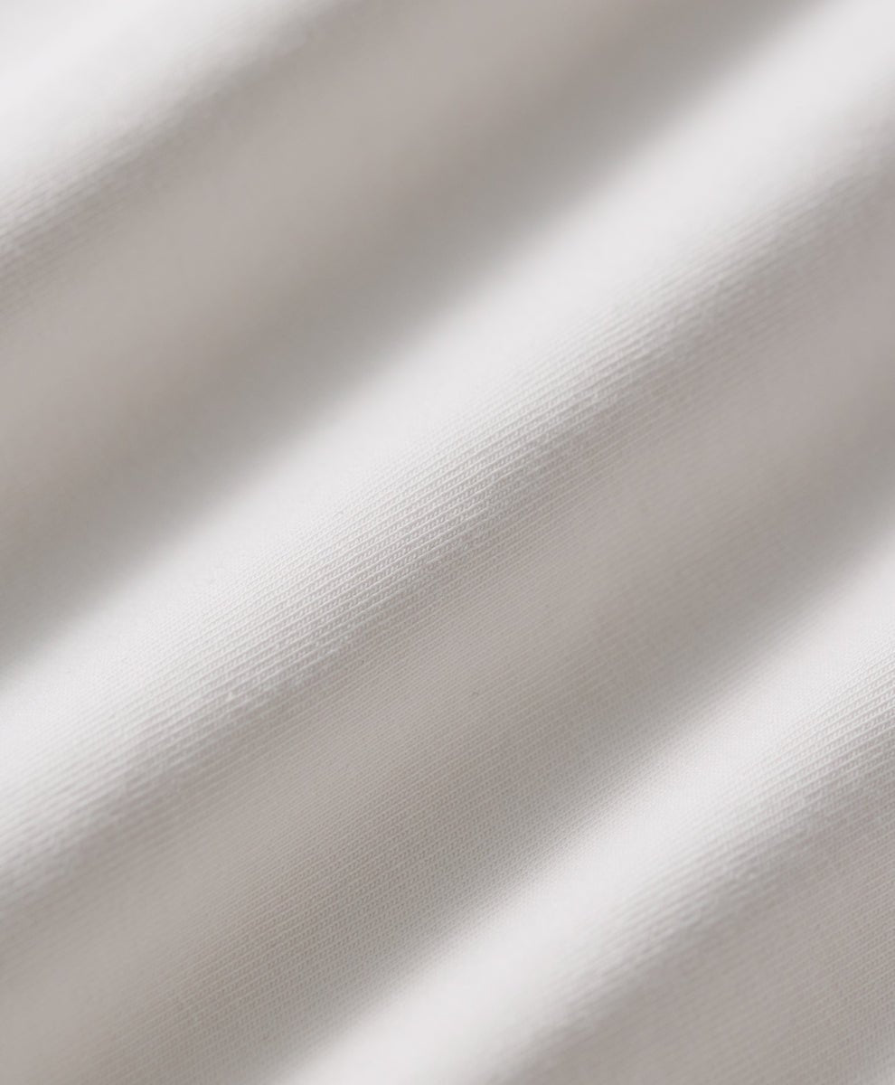 Close-up of a textured cream fabric 