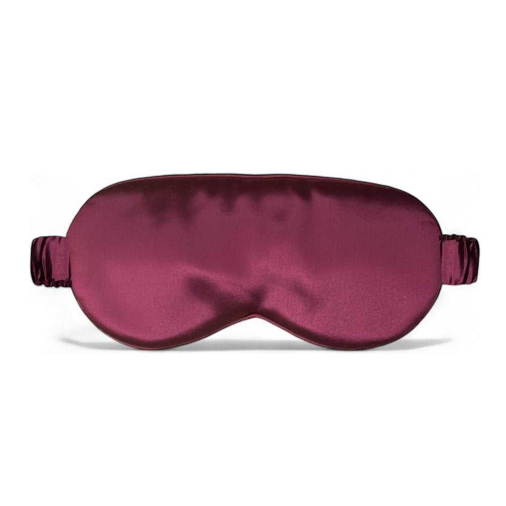 Organic Mulberry Silk Sleep Eye Mask in burgundy.