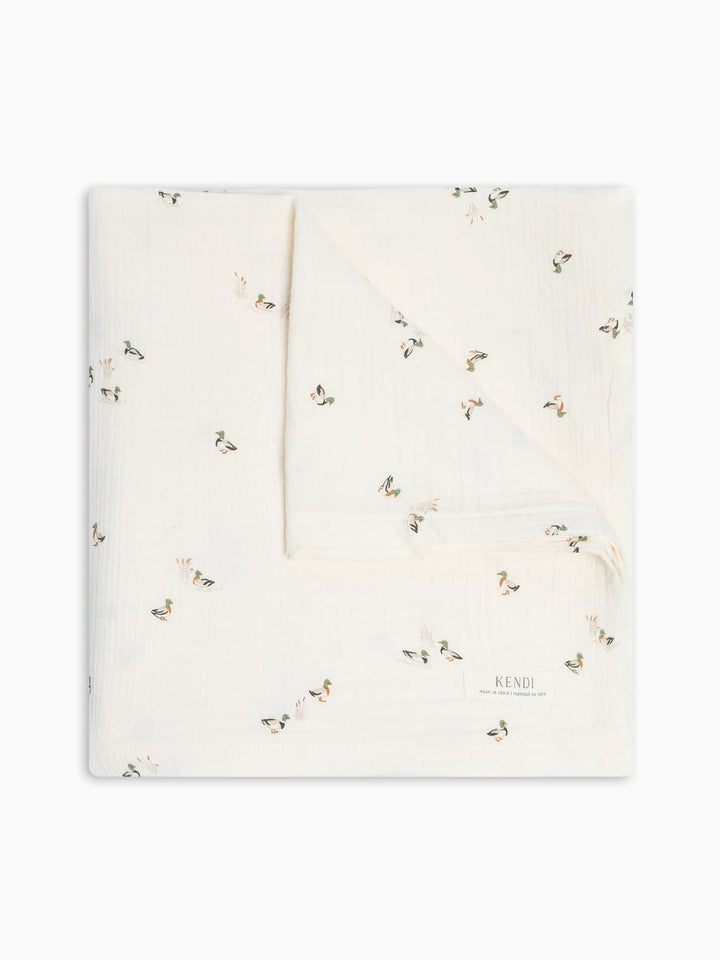 Organic Muslin Swaddle Blanket | Mallard - Echo Market