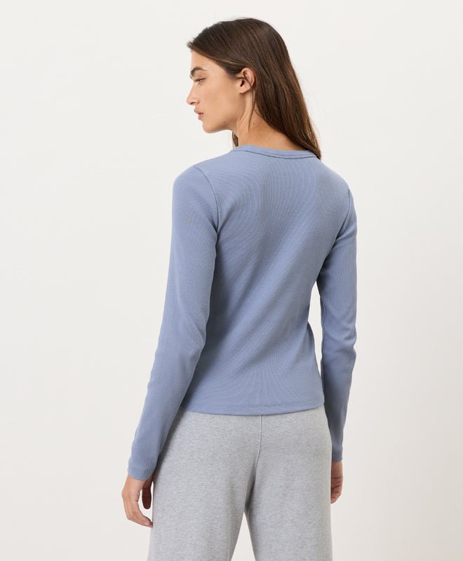 Organic Perfect Rib Crewneck Long Sleeve Tee - Echo Market