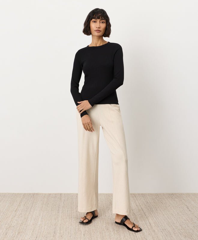 Organic Perfect Rib Crewneck Long Sleeve Tee - Echo Market