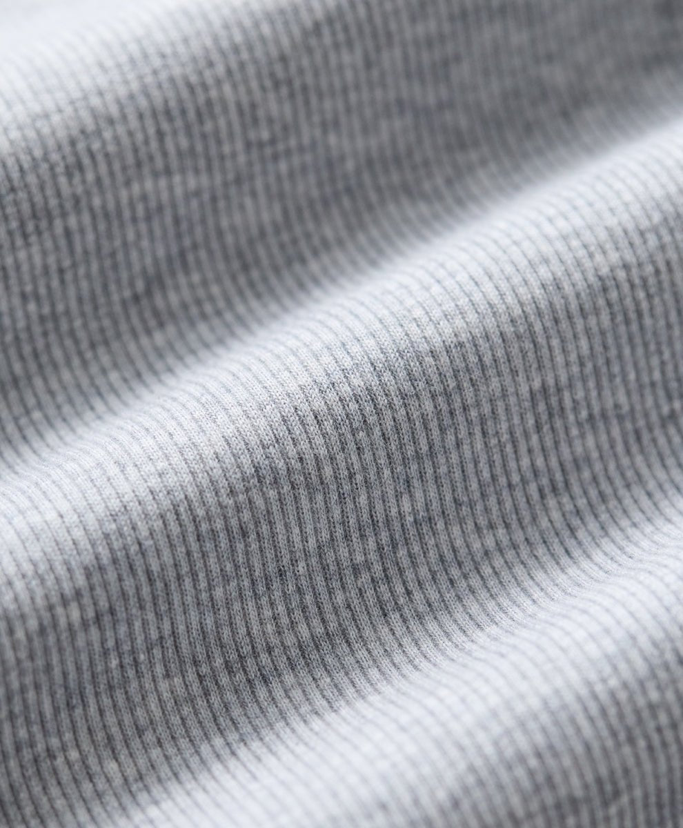 Close-up of gray ribbed fabric texture