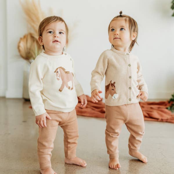 Organic Pocket Baby Pants Sweater Knit | Chai Spice - Echo Market