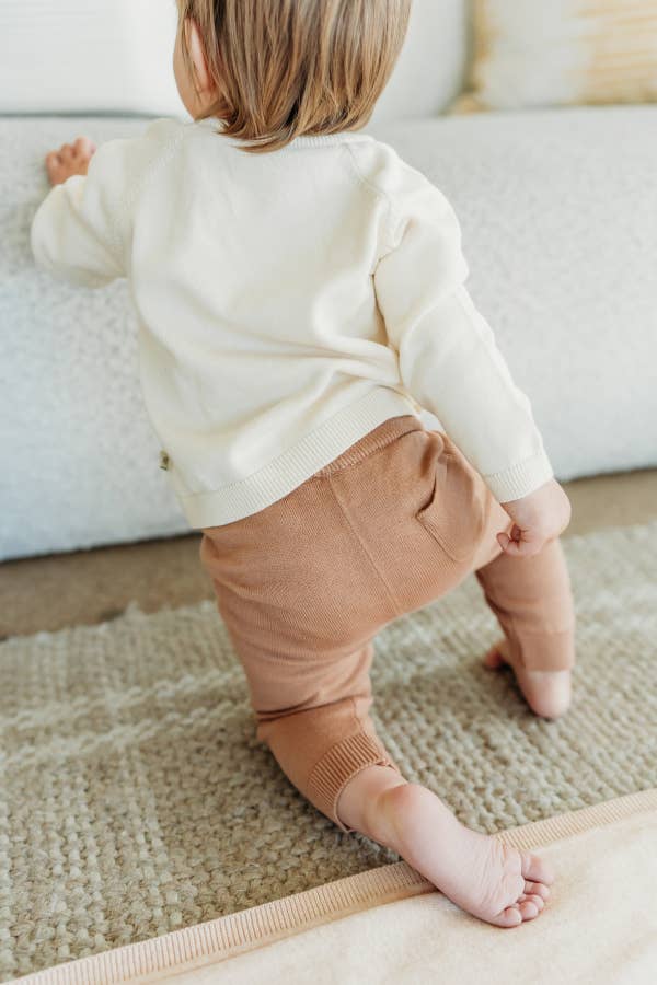 Organic Pocket Baby Pants Sweater Knit | Chai Spice - Echo Market