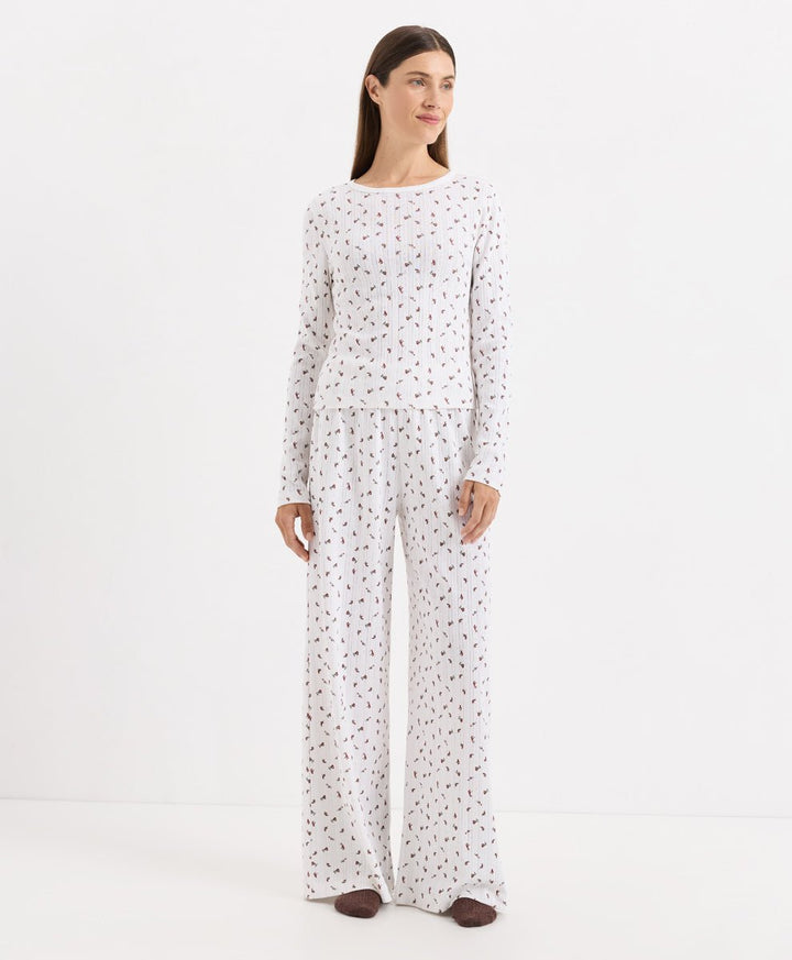 Organic Pointelle Long Sleeve Sleep Set - Echo Market