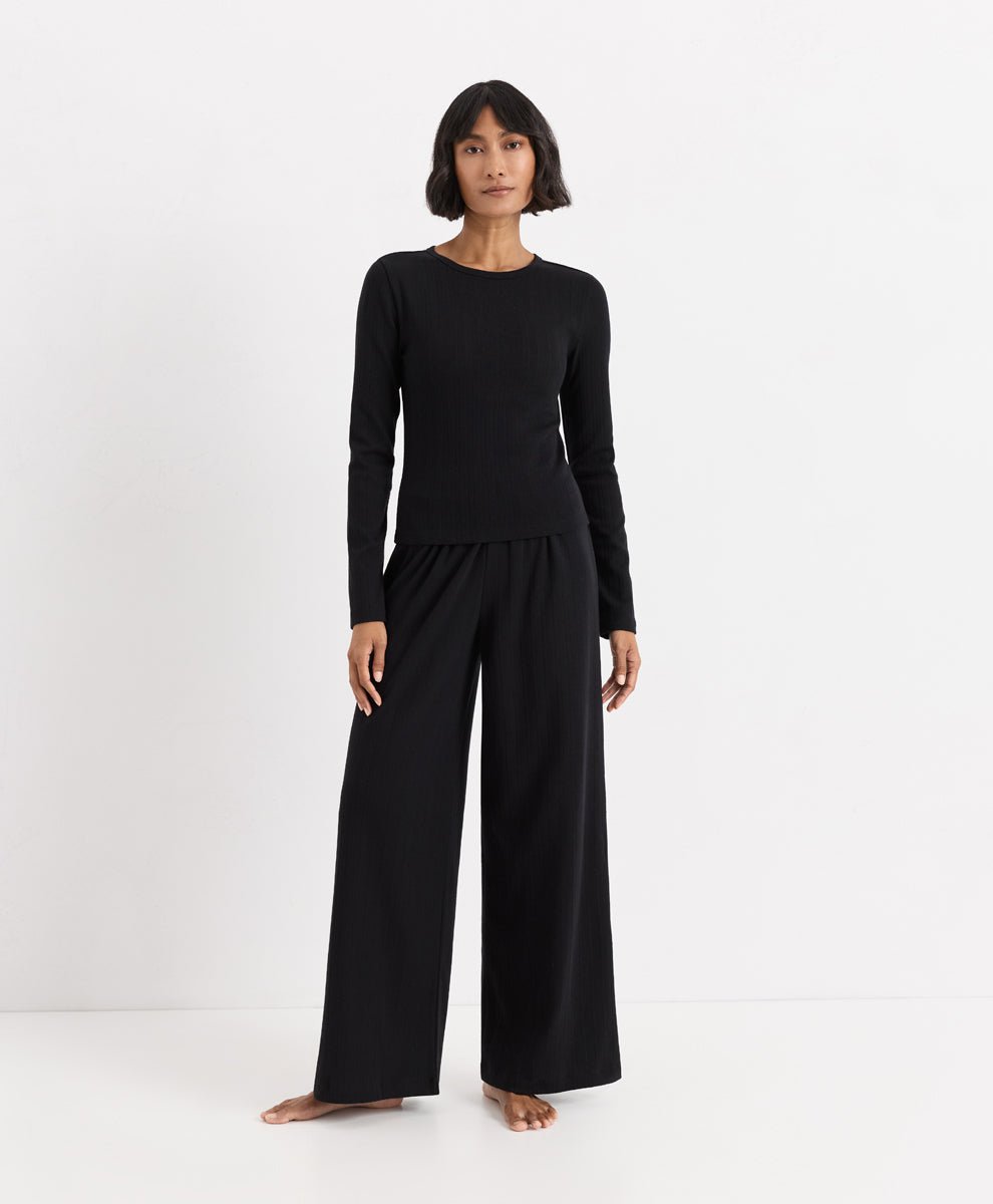 Organic Pointelle Long Sleeve Sleep Set - Echo Market