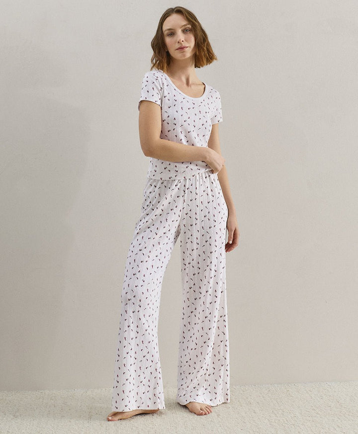 Organic Pointelle Short Sleeve Sleep Set - Echo Market