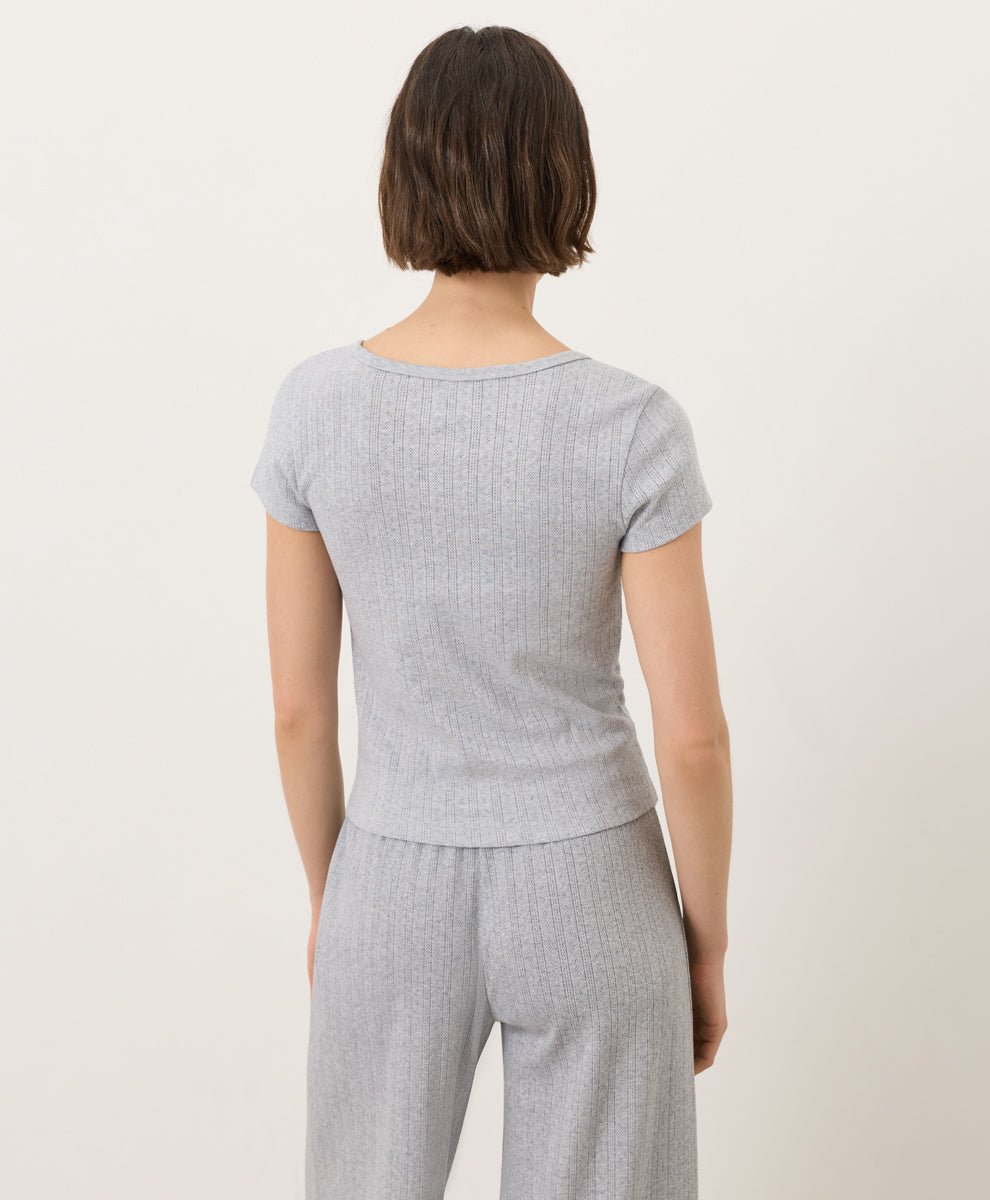 Organic Pointelle Short Sleeve Sleep Set - Echo Market