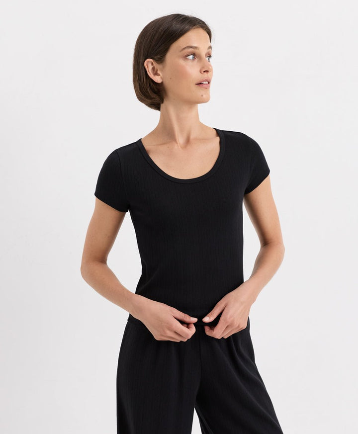 Organic Pointelle Short Sleeve Sleep Set - Echo Market
