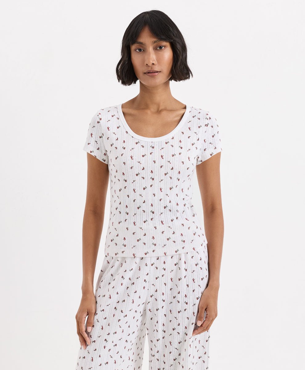 Organic Pointelle Short Sleeve Sleep Set - Echo Market