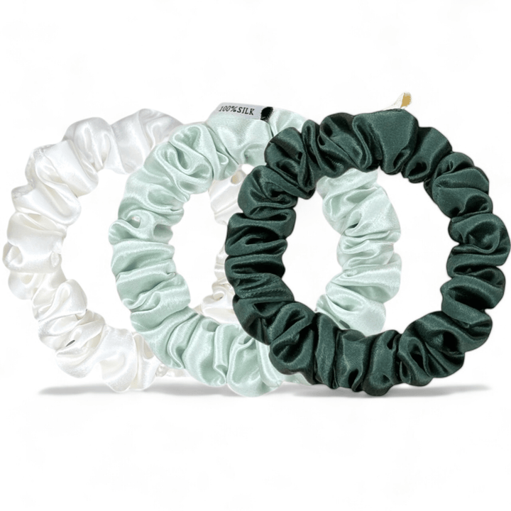 Organic Premium Silk Mini Scrunchies | Three Pack - Echo Market