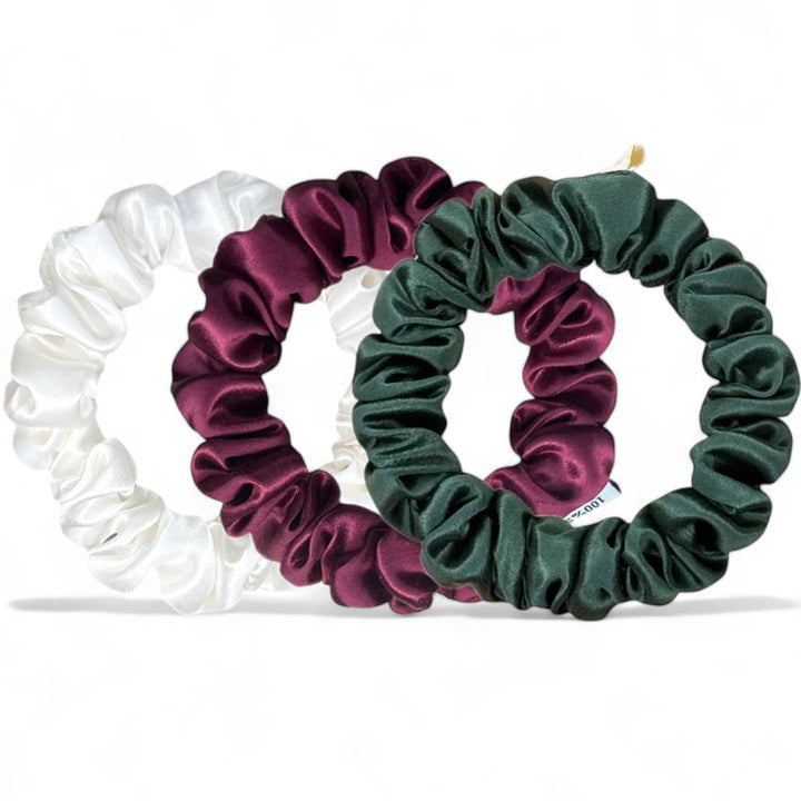 Organic Premium Silk Mini Scrunchies | Three Pack - Echo Market