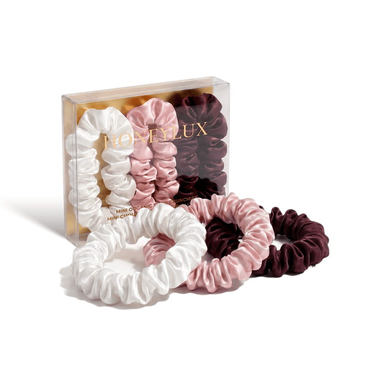 Organic Premium Silk Mini Scrunchies | Three Pack - Echo Market
