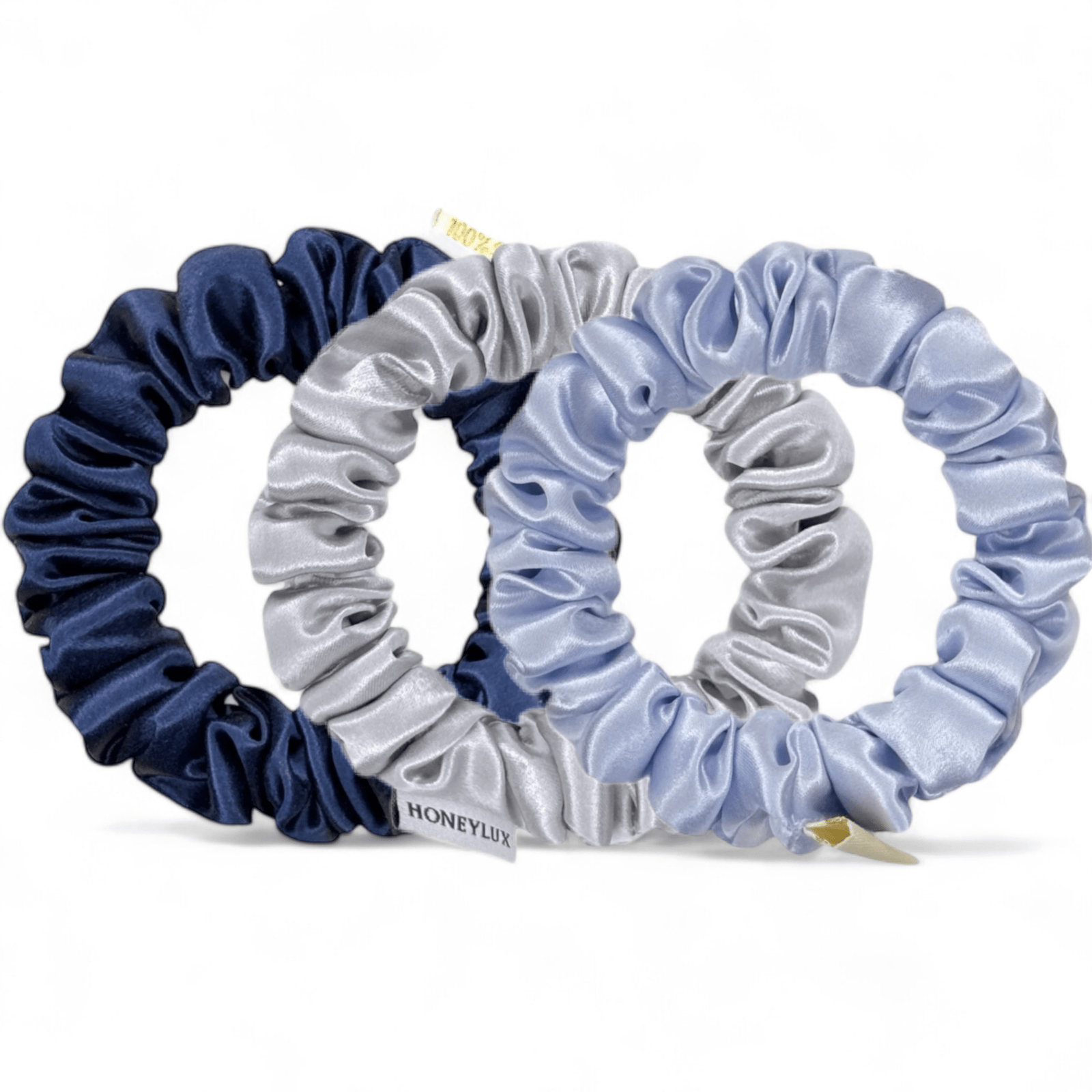 Organic Premium Silk Mini Scrunchies | Three Pack - Echo Market