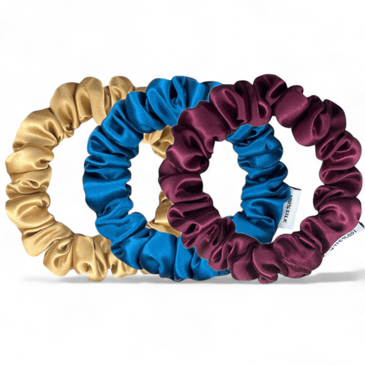 Organic Premium Silk Mini Scrunchies | Three Pack - Echo Market