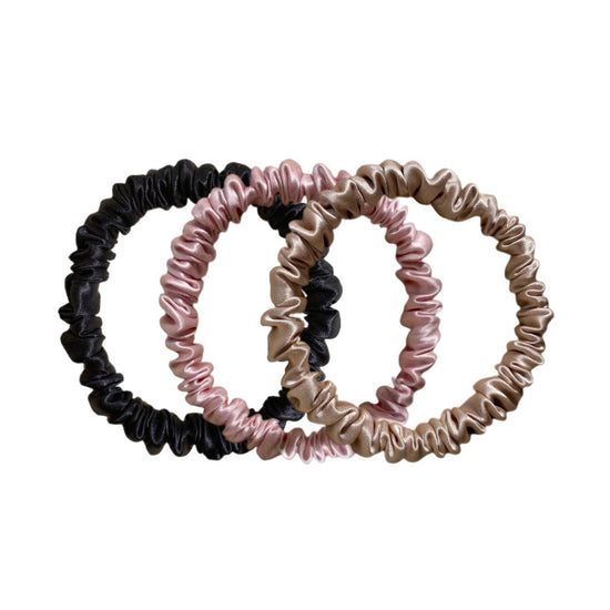 Organic Skinny Silk Scrunchies | Three Pack - Echo Market